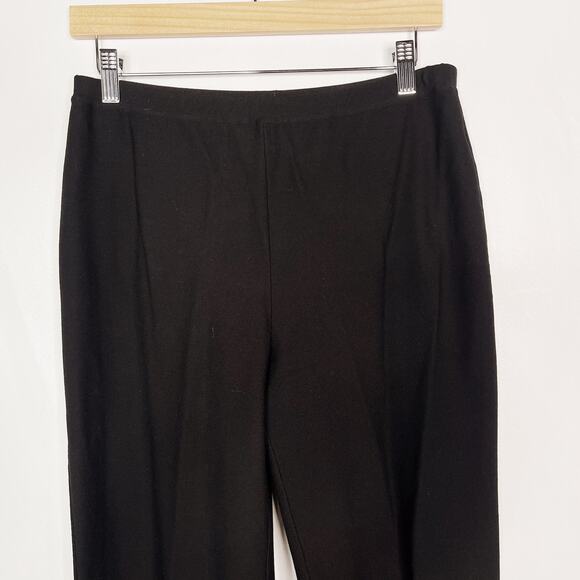 Eileen Fisher Small S Black Stretch Pull On Pants Trousers Straight Leg Viscose - Picture 3 of 10